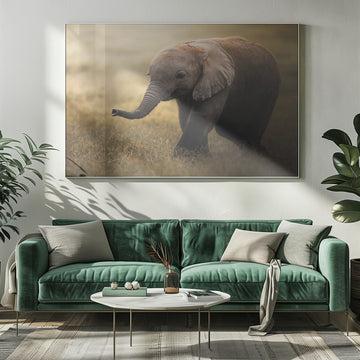 Walking Elephant Calf | Poster - Room Interior 1