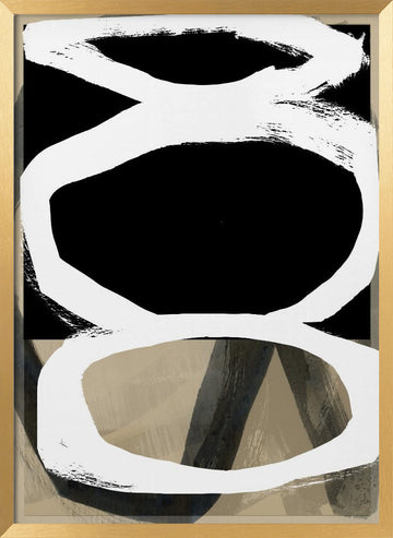 Bold Organic Shapes | Poster - Gold Frame Interior