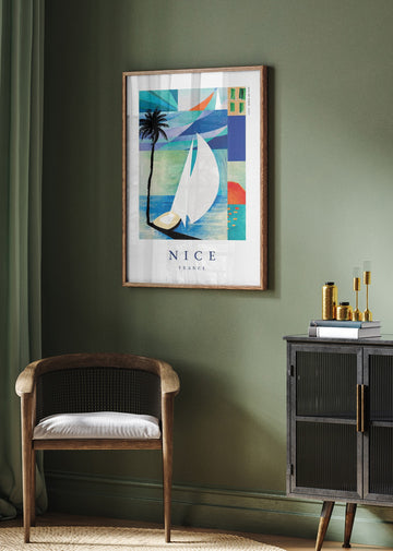 Summer Sailboat Beach | Poster - Room Interior 2
