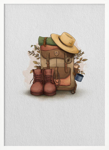 Ready for Adventure | Poster - White Frame Interior