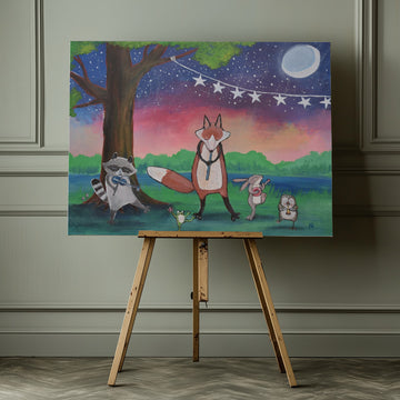 Whimsical Animal Band | Canvas - Room Interior 1