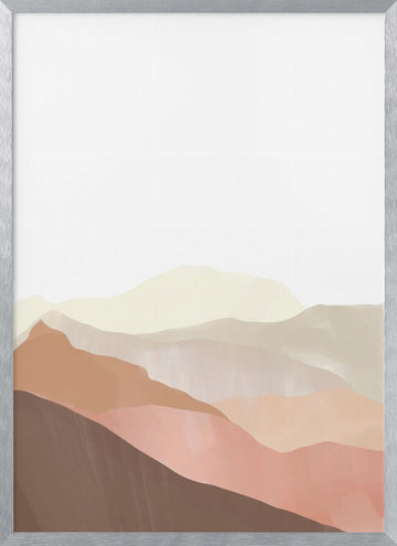 Soft Desert Layers | Poster - Silver Frame Interior