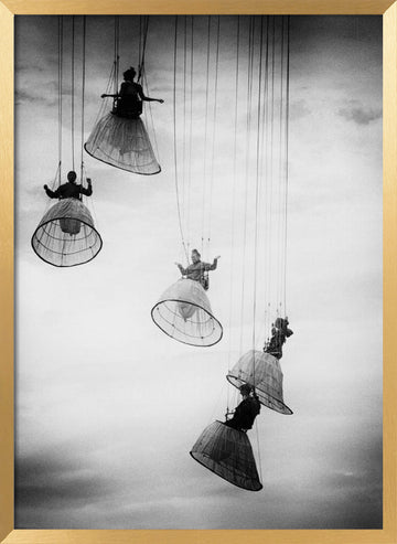 Hanging Performers Sky | Poster - Gold Frame Interior
