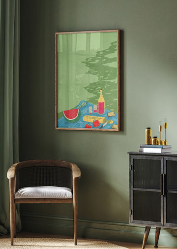 Riverside Picnic Scene | Poster - Room Interior 2