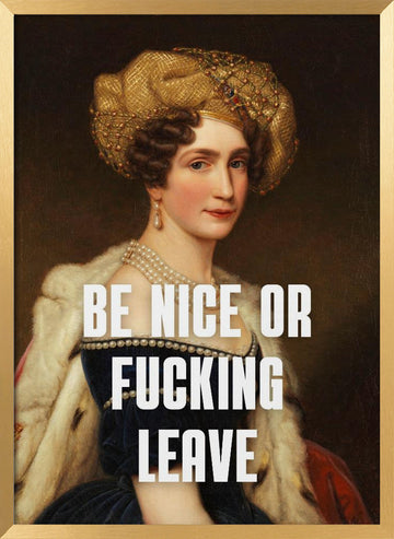 Sassy Classical Woman | Poster - Gold Frame Interior