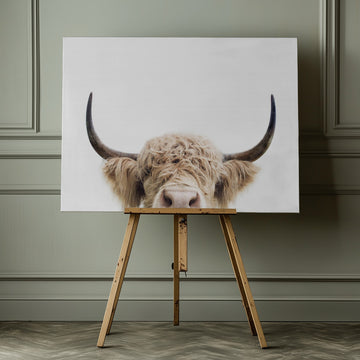 Peeking Cow | Canvas - Room Interior 1