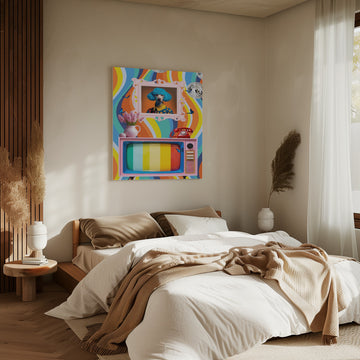 Eccentric Poodle Pop Art | Canvas - Room Interior 2
