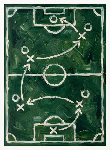 Football Game Plan | Poster - White Frame Interior