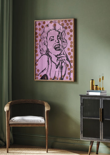 Laughing Pop Art Woman | Poster - Room Interior 2