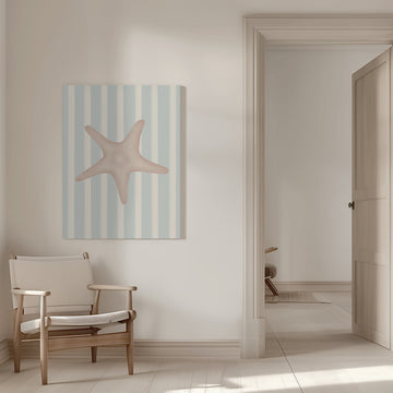 Coastal Starfish Stripes | Canvas - Room Interior 1