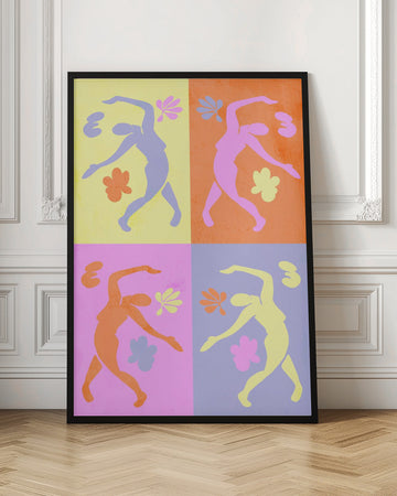 Vibrant Dancing Figures | Poster - Room Interior 1