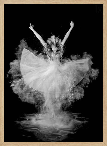 Ethereal Powder Dance | Poster - Wood Frame Interior