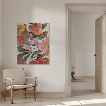 Colorful Watercolor Blooms | Canvas - Room Interior 1