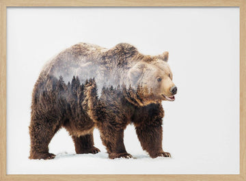 Forest Bear Spirit | Poster - Wood Frame Interior