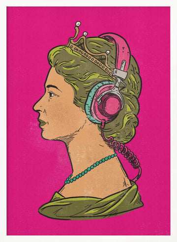 Royal Headphones | Poster - White Frame Interior