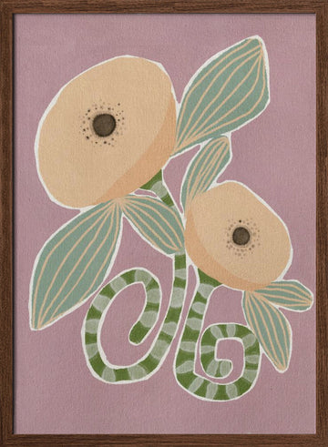 Delicate Bloom 14 | Poster - Walnut Frame Interior