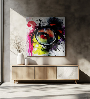 Colorful Abstract Eye | Canvas - Room Interior 2