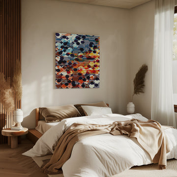 Vibrant Geometric Circles | Canvas - Room Interior 2