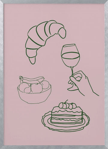 Delightful Indulgence | Poster - Silver Frame Interior