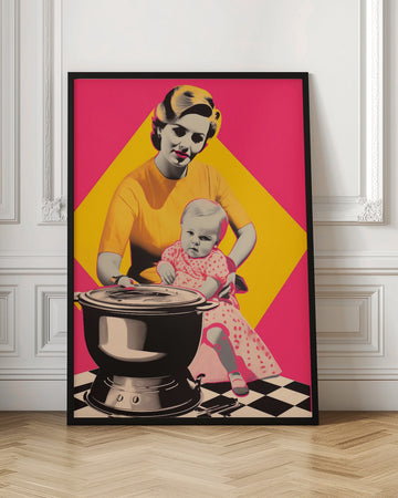 Retro Kitchen Motherhood | Poster - Room Interior 1