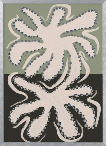 Reflected Octopus Forms | Poster - Silver Frame Interior