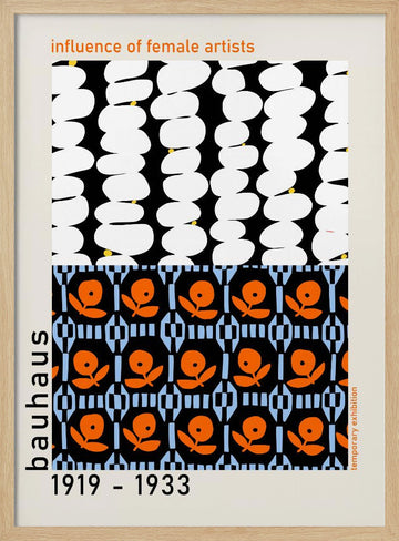 Bauhaus Graphic Patterns | Poster - Wood Frame Interior