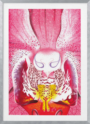 Vibrant Orchid Bloom | Poster - Silver Frame Interior
