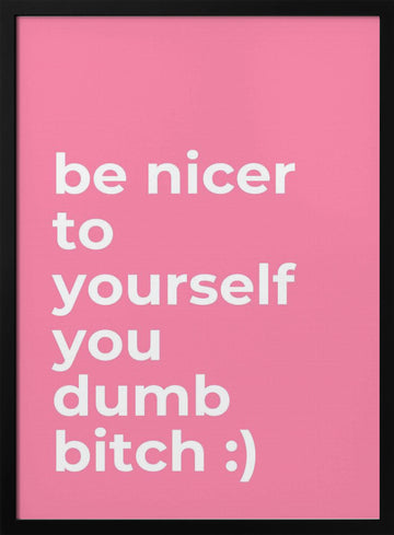 Sarcastic Self Care Quote | Poster - Black Metal Frame Interior