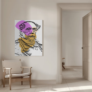 Bearded Man Pop Art | Canvas - Room Interior 1