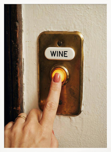 Press For Wine | Poster - White Frame Interior