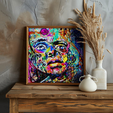 Colorful Abstract Face | Poster - Room Interior 1