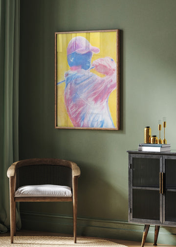 Vibrant Golf Swing | Poster - Room Interior 2