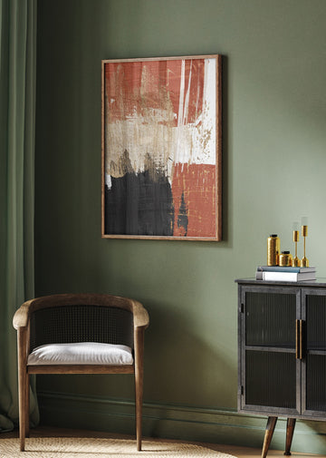 Bold Terracotta Abstract | Poster - Room Interior 2