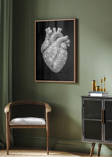 Sparkling Diamond Heart | Poster - Room Interior 2