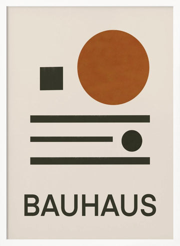Bauhaus Geometric Balance | Poster - White Frame Interior