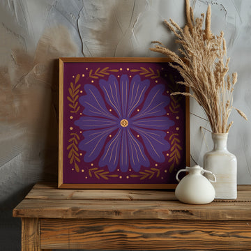 Rich Purple Bloom | Poster - Room Interior 1