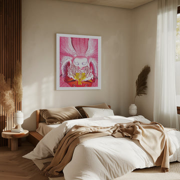 Vibrant Orchid Bloom | Canvas - Room Interior 2