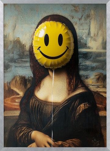 Parody of the Mona Lisa | Poster - Silver Frame Interior
