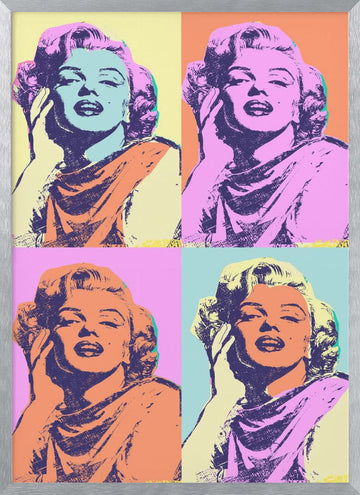 Iconic Pop Art Beauty | Poster - Silver Frame Interior