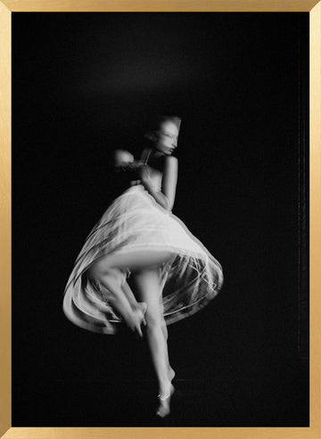 Ethereal Dancer in Motion | Poster - Gold Frame Interior