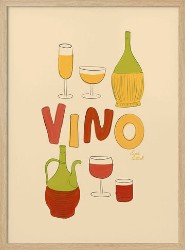 Vino | Poster - Wood Frame Interior