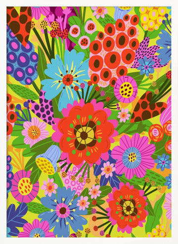 Vibrant Blossoms | Poster - White Frame Interior