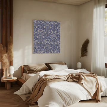 Ornate Blue Damask | Canvas - Room Interior 2