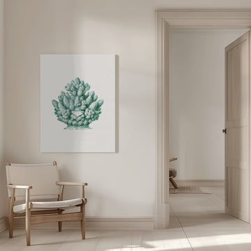 Teal Ocean Coral | Canvas - Room Interior 1