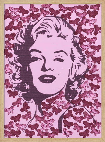Pink Pop Art Glamour | Poster - Wood Frame Interior