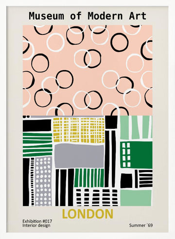 Mid Century London Abstract | Poster - White Frame Interior