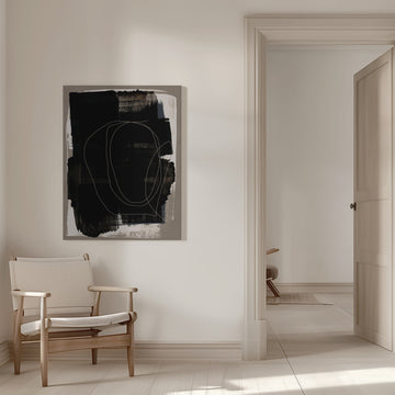 Abstract Brush Strokes 180Z | Canvas - Room Interior 1