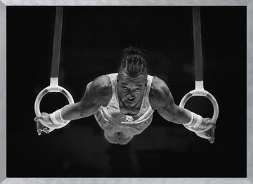 Focused Gymnast Power | Poster - Silver Frame Interior