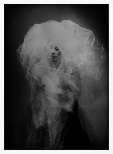 Veiled Ethereal Woman | Poster - White Frame Interior