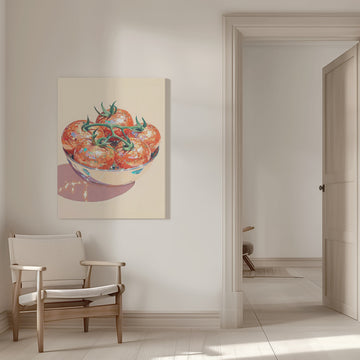 Disco Tomato Still Life | Canvas - Room Interior 1